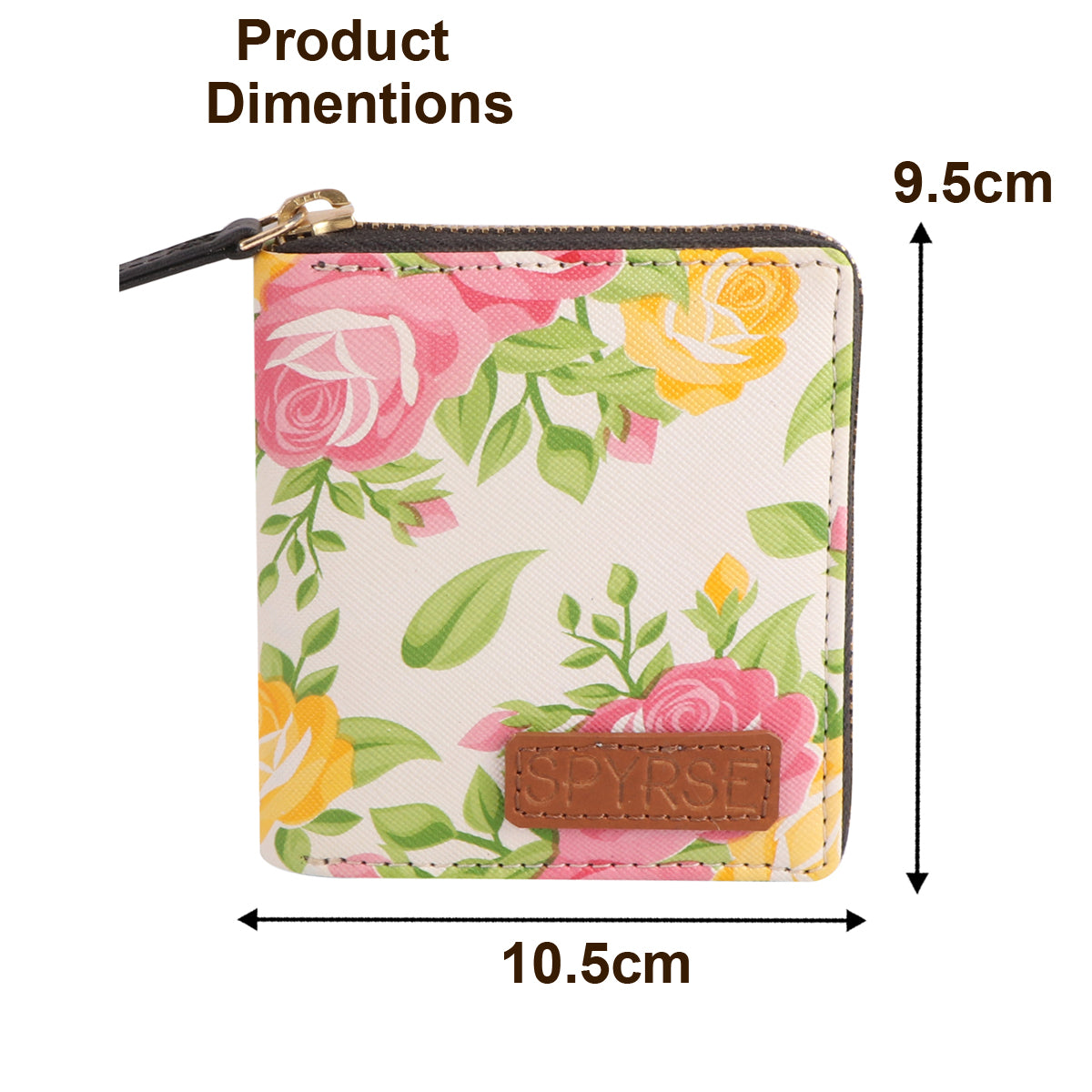 Pink Floral Print Women’s Vegan Leather Wallet