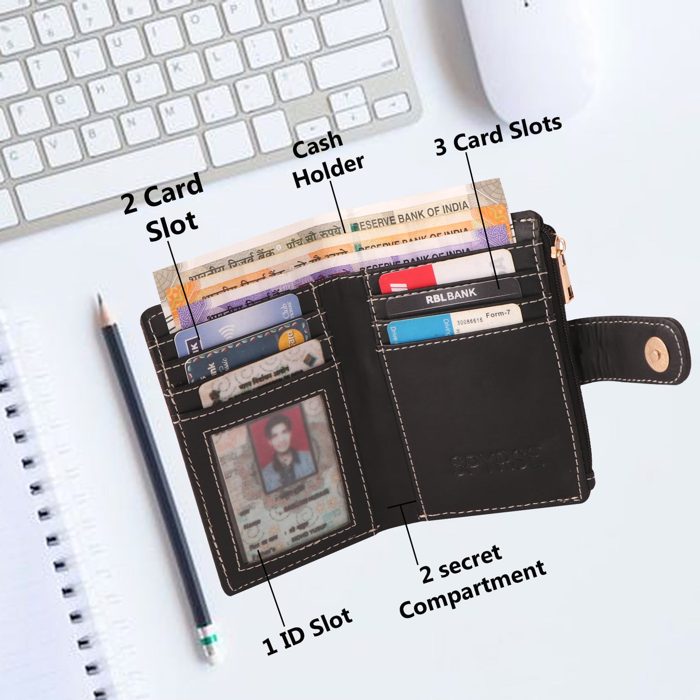 Brown Vegan Leather Women's Wallet | Stylish & Compact Design