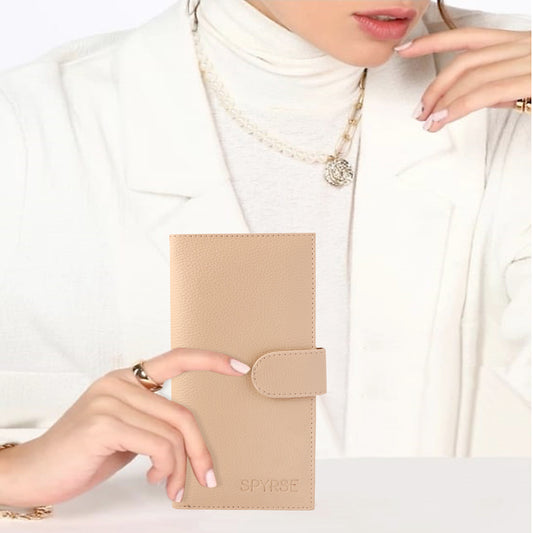 Beige Vegan Leather Women’s Wallet | Elegant Design
