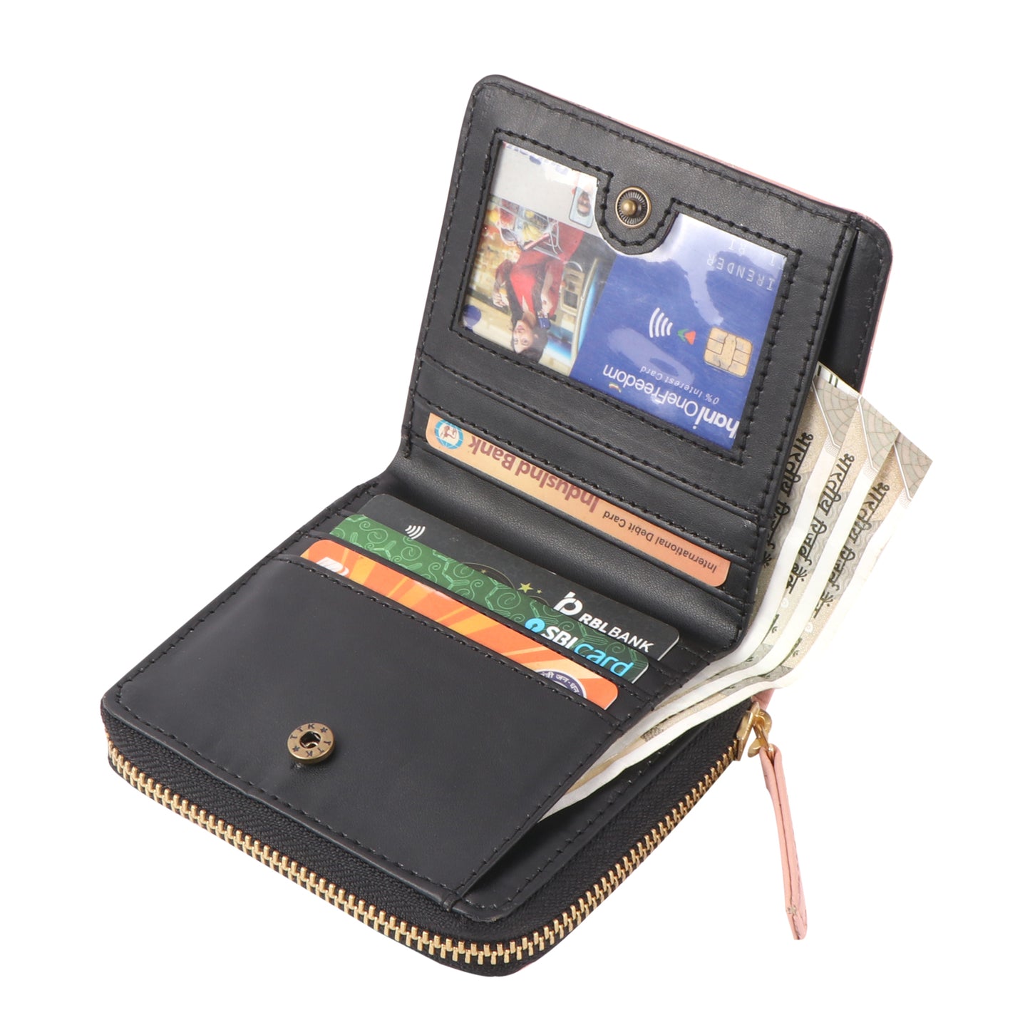 Pink Quilted Vegan Leather Women’s Wallet