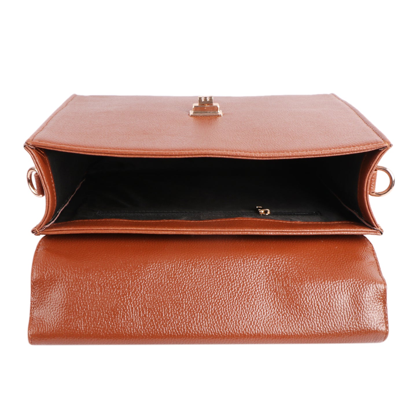 Women’s Brown Vegan Leather Top Handle Sling Bag