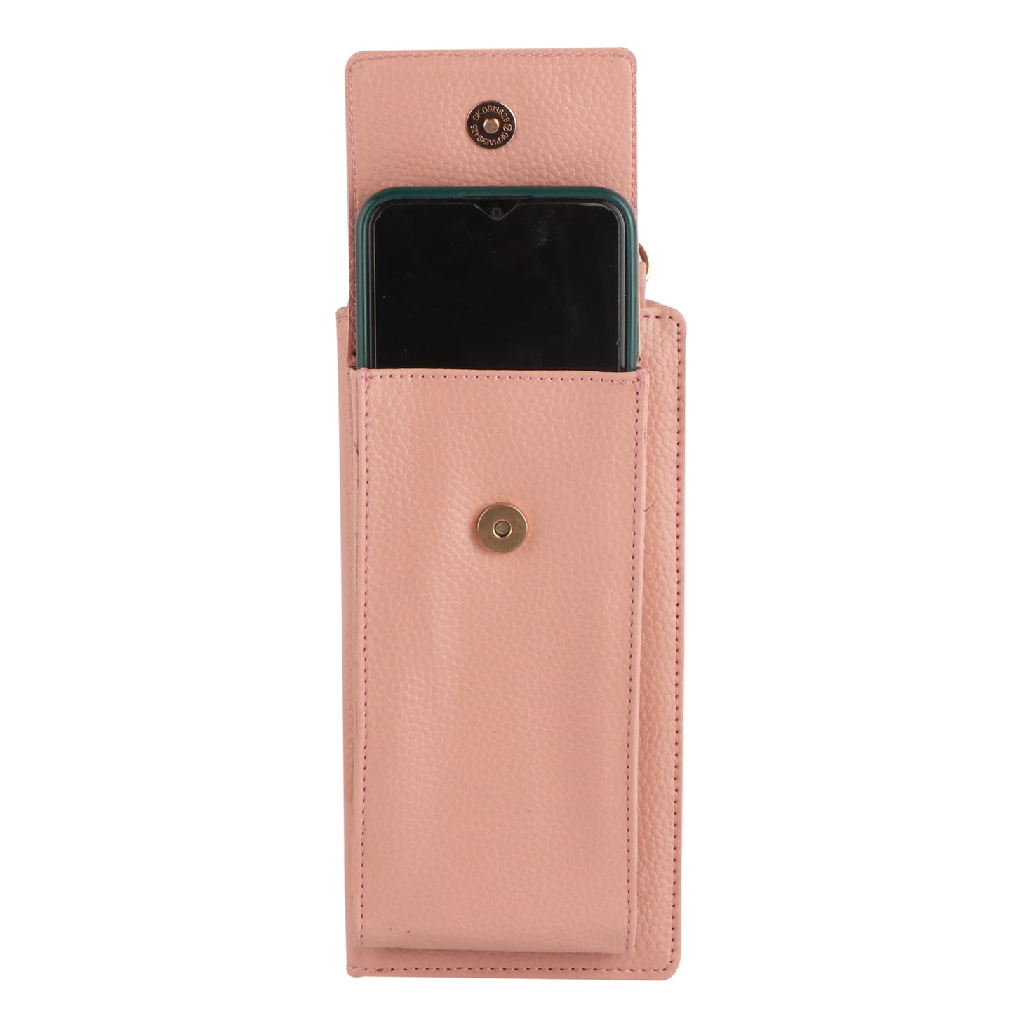 Pink Vegan Leather Mobile Sling Wallet for Women | Crossbody Phone Bag
