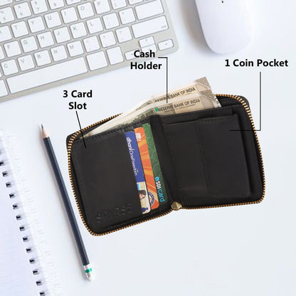 Blue Floral Vegan Leather Women’s Wallet – Compact & Stylish