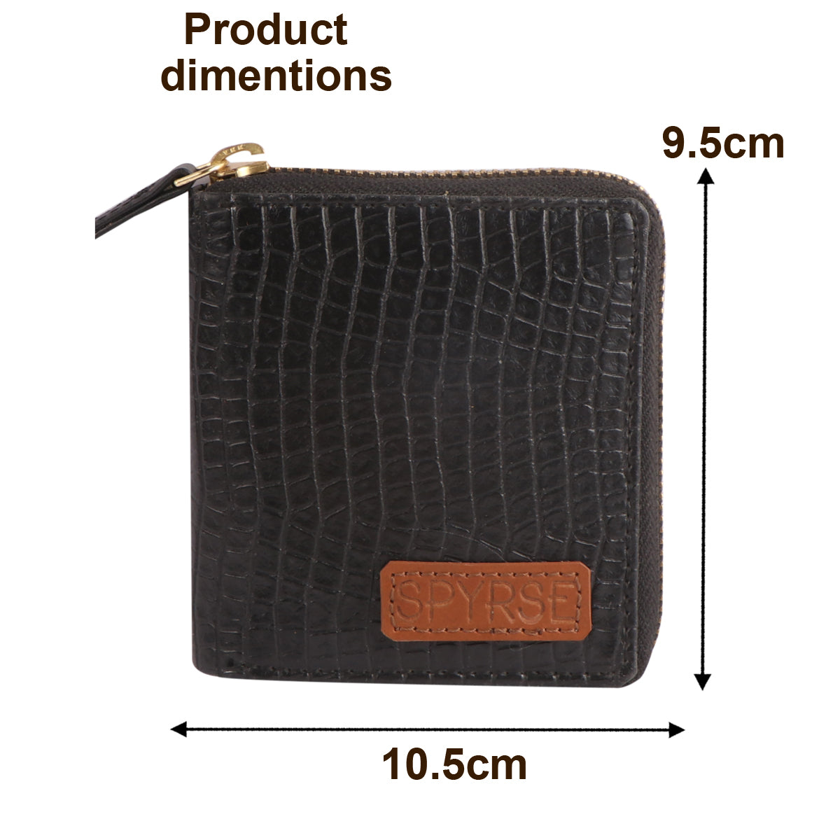 Black Crocodile Pattern Vegan Leather Women’s Wallet