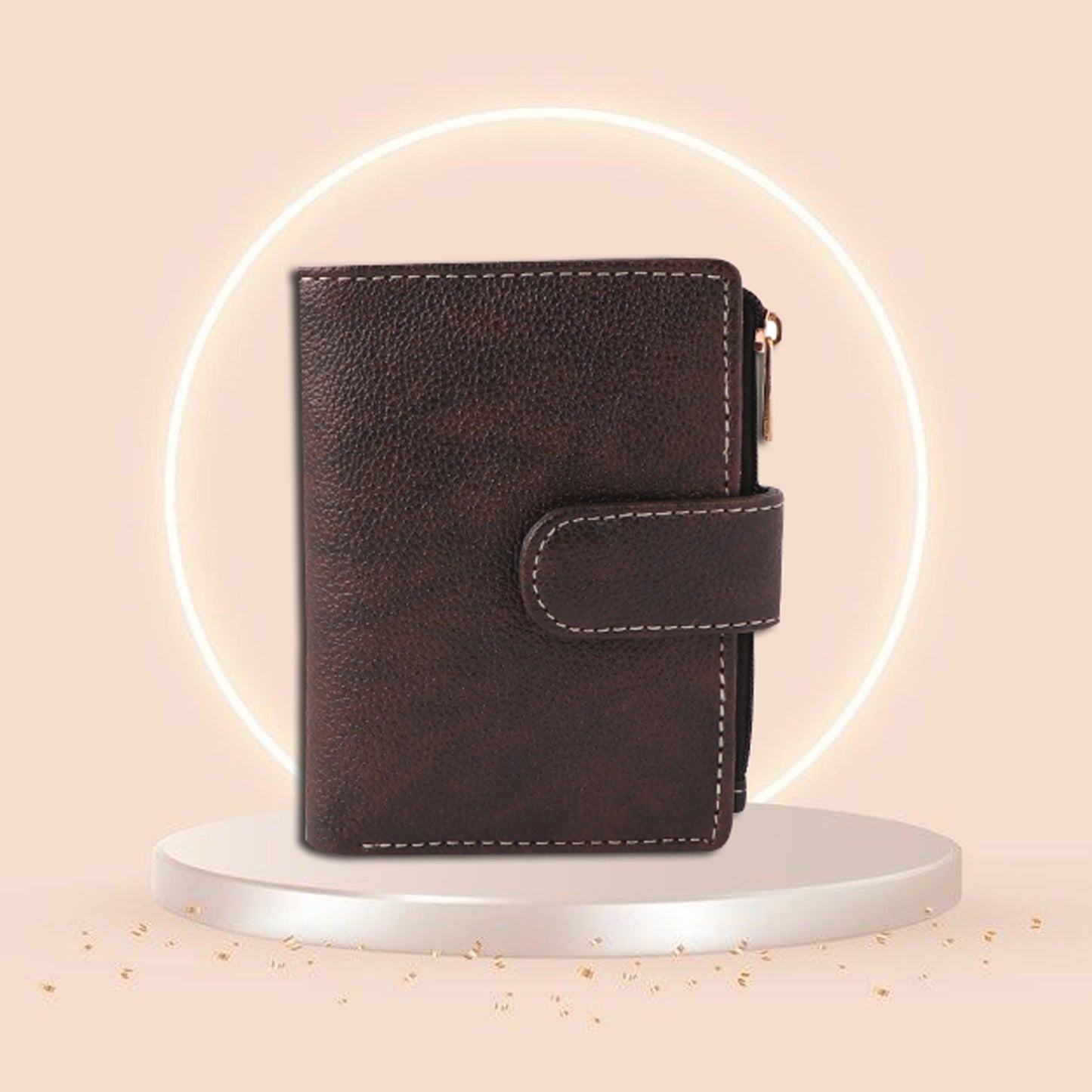 Brown Vegan Leather Women's Wallet | Stylish & Compact Design