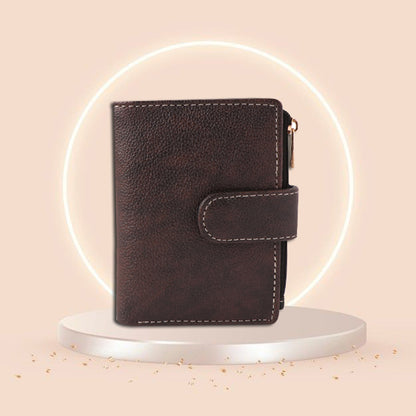 Brown Vegan Leather Women's Wallet | Stylish & Compact Design