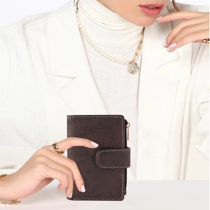 Brown Vegan Leather Women's Wallet | Stylish & Compact Design
