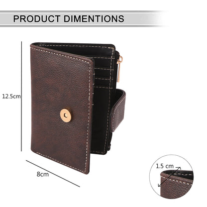 Brown Vegan Leather Women's Wallet | Stylish & Compact Design