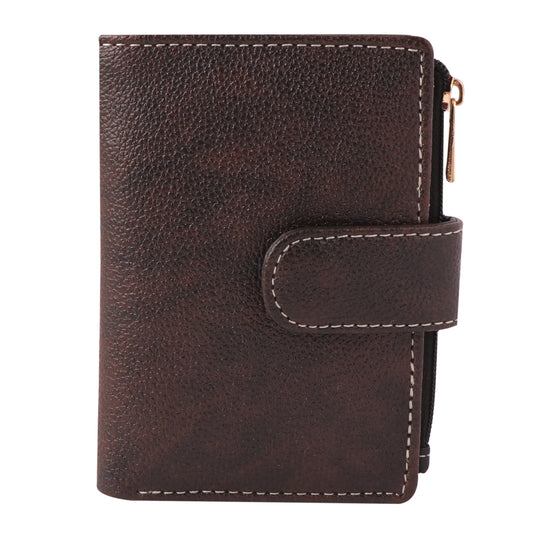 Brown Vegan Leather Women's Wallet | Stylish & Compact Design