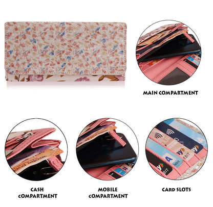 Multicolor Pebble Vegan Leather Women’s Wallet Clutch