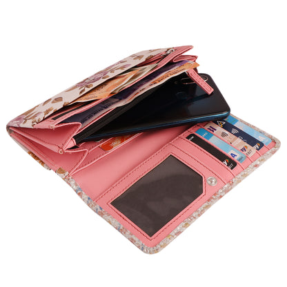 Multicolor Pebble Vegan Leather Women’s Wallet Clutch
