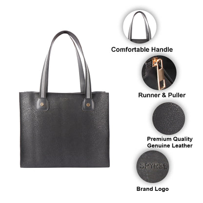 Women’s Black Handbag – Premium Vegan Leather Shoulder Bag