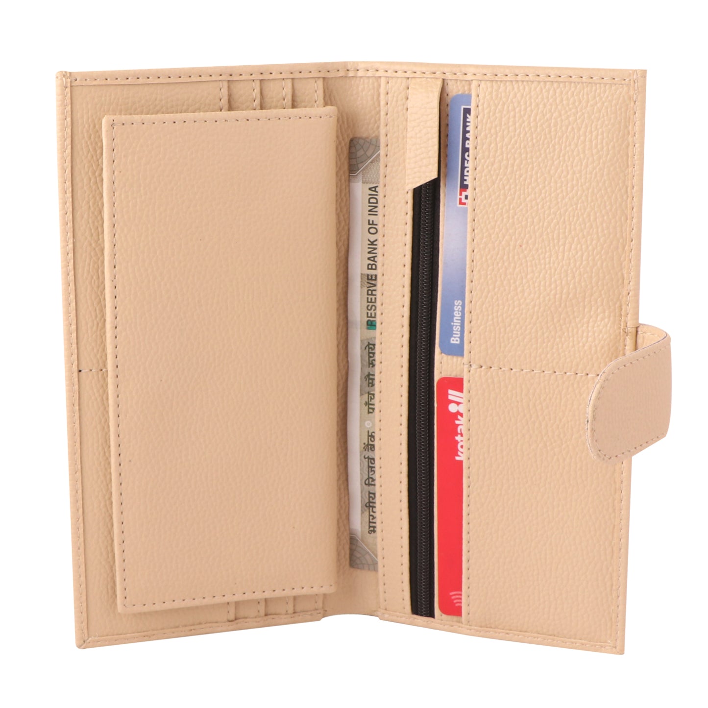 Beige Vegan Leather Women’s Wallet | Elegant Design