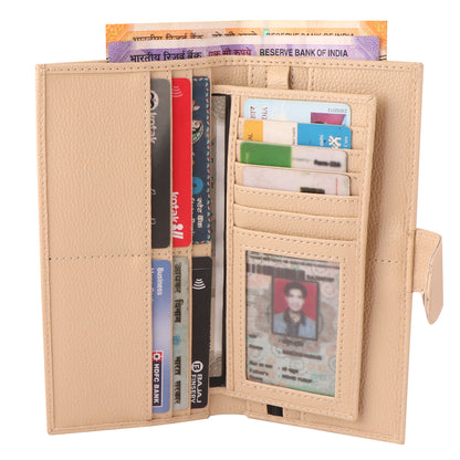 Beige Vegan Leather Women’s Wallet | Elegant Design