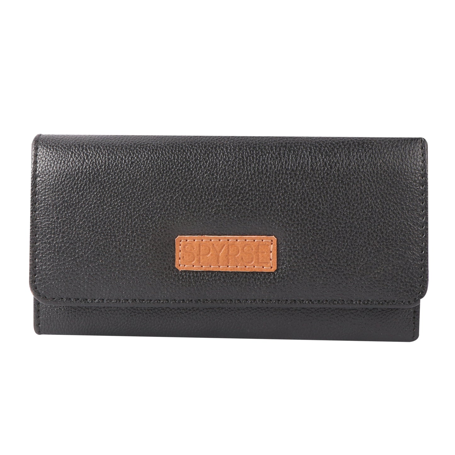 Black Textured Vegan Leather Women’s Wallet