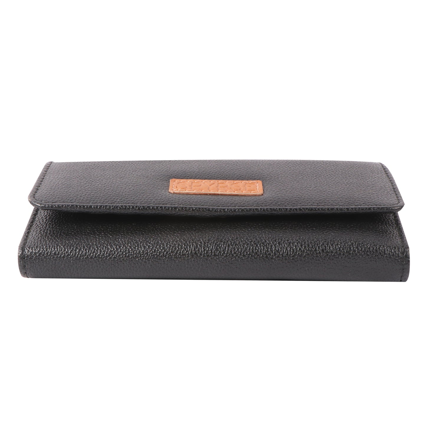 Black Textured Vegan Leather Women’s Wallet