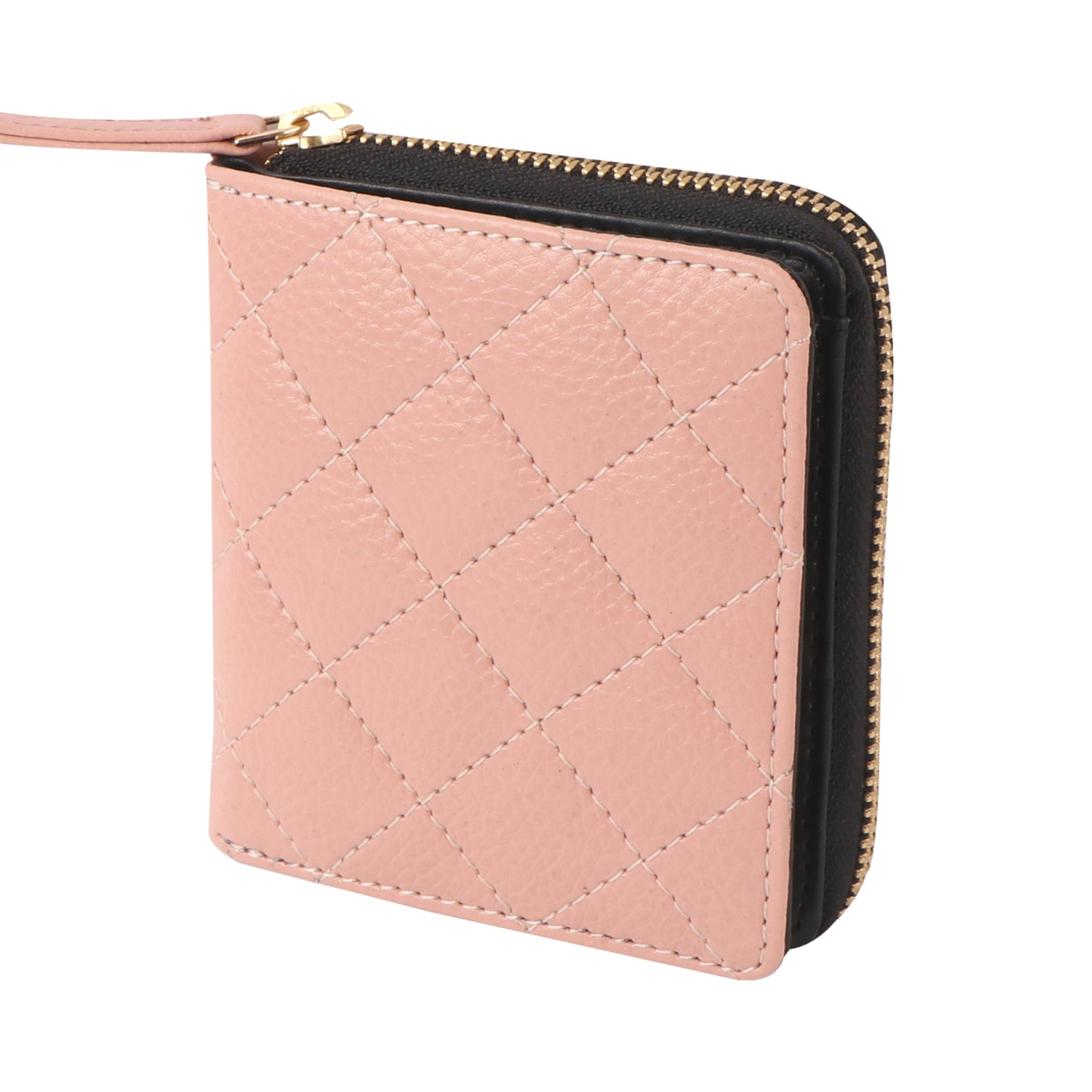 Pink Quilted Vegan Leather Women’s Wallet