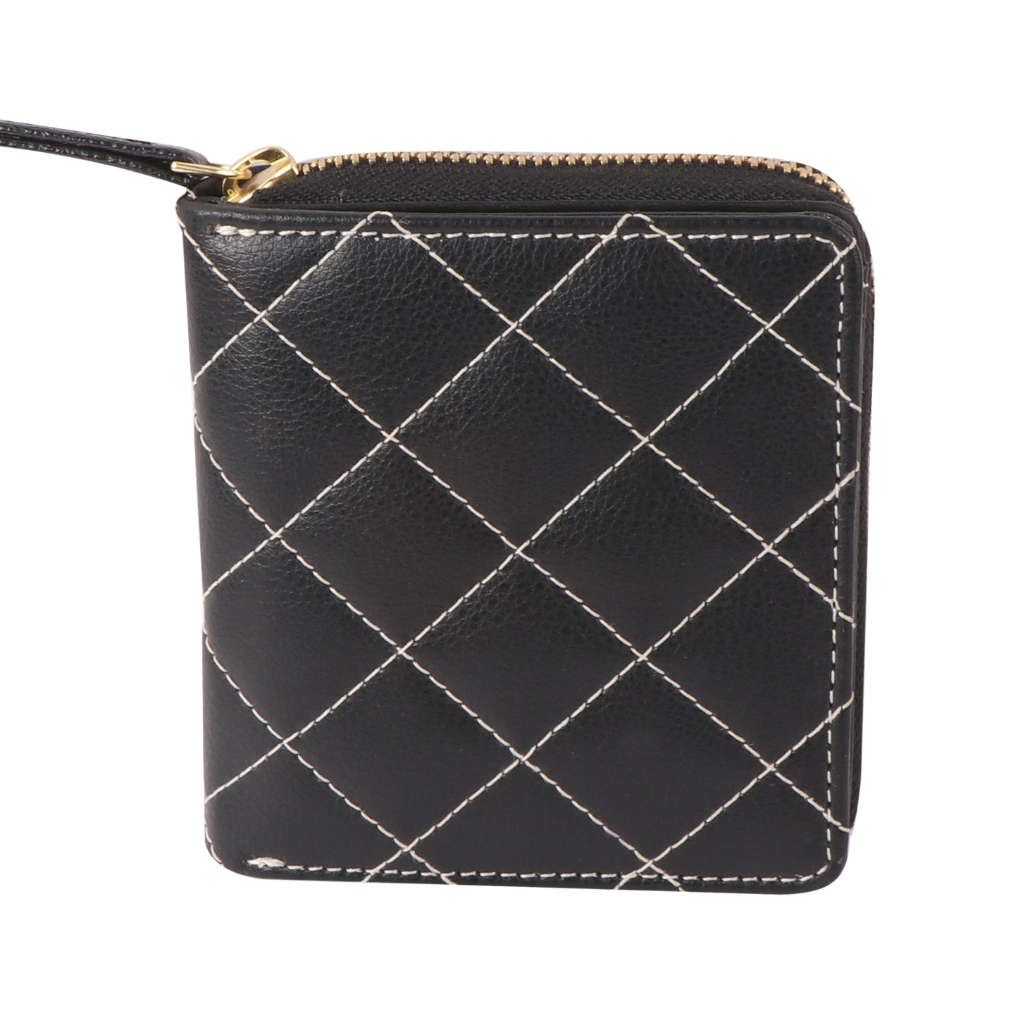 Black Quilted Vegan Leather Women’s Wallet