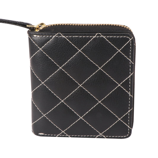 Black Quilted Vegan Leather Women’s Wallet