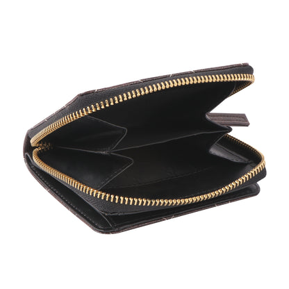 Brown Quilted Vegan Leather Women’s Wallet