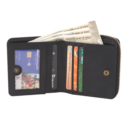 Brown Quilted Vegan Leather Women’s Wallet