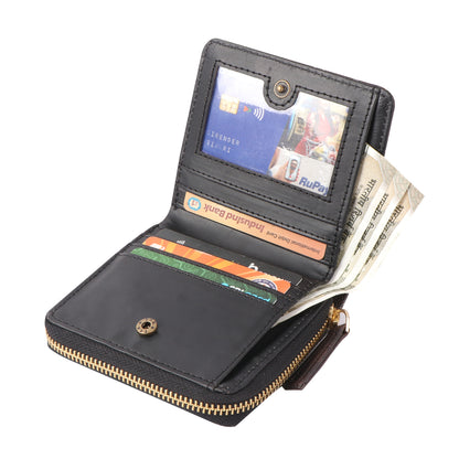 Black Quilted Vegan Leather Women’s Wallet