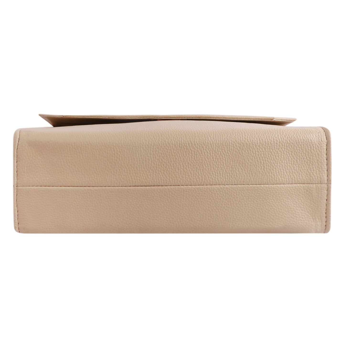 Women’s Beige Vegan Leather Sling Bag with Top Handle