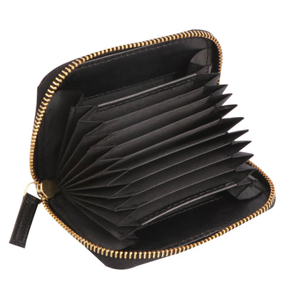 Black Vegan Leather Mini Wallet