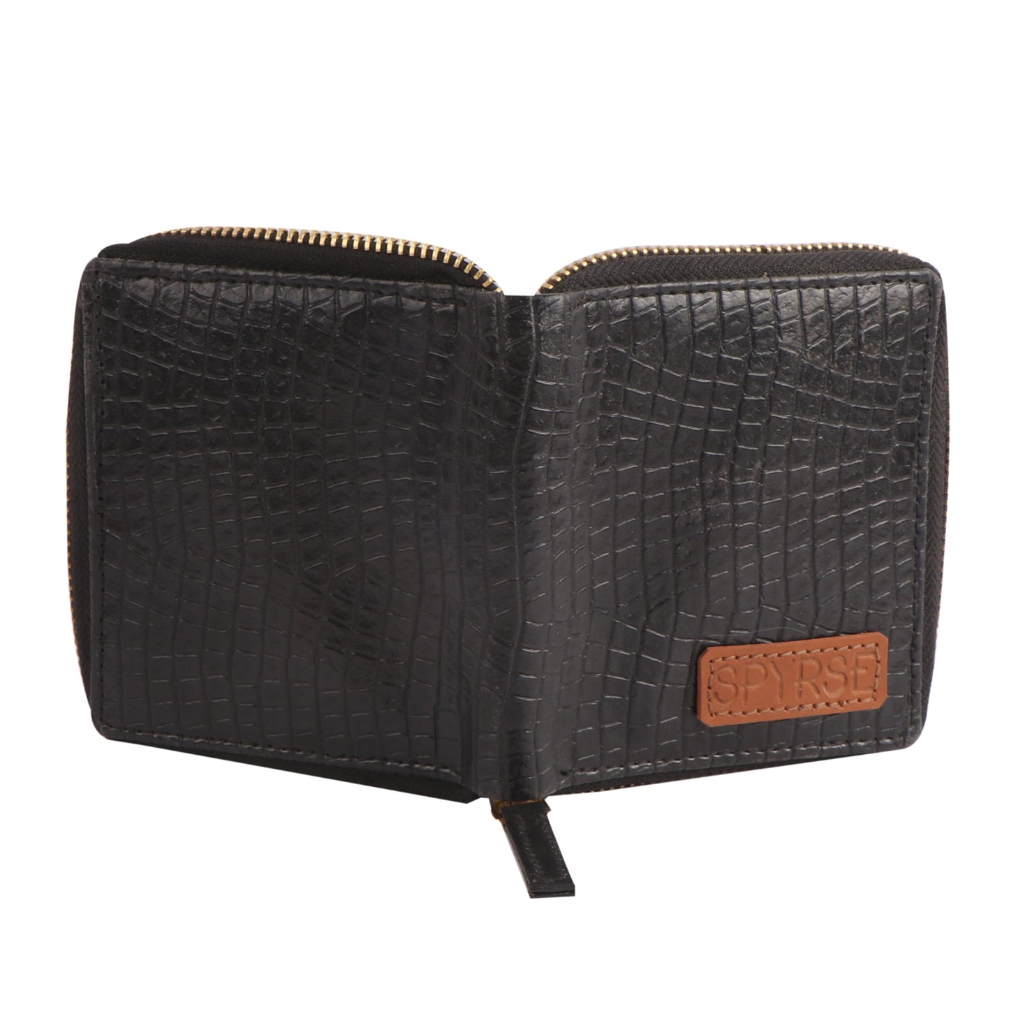 Black Crocodile Pattern Vegan Leather Women’s Wallet