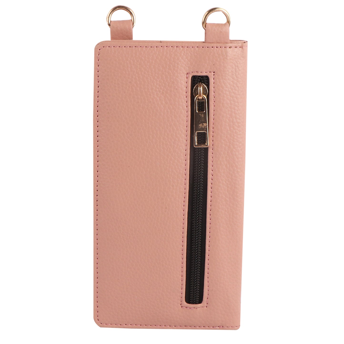 Pink Vegan Leather Mobile Sling Wallet for Women | Crossbody Phone Bag