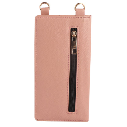 Pink Vegan Leather Mobile Sling Wallet for Women | Crossbody Phone Bag