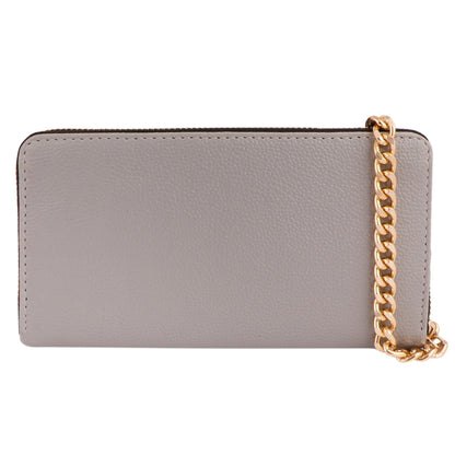 Pink Vegan Leather Clutch for Women | Trendy Chain Wallet Purse