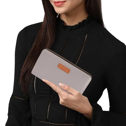 Pink Vegan Leather Clutch for Women | Trendy Chain Wallet Purse