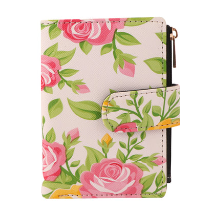 Floral Print Vegan Leather Women’s Wallet | Stylish & Compact