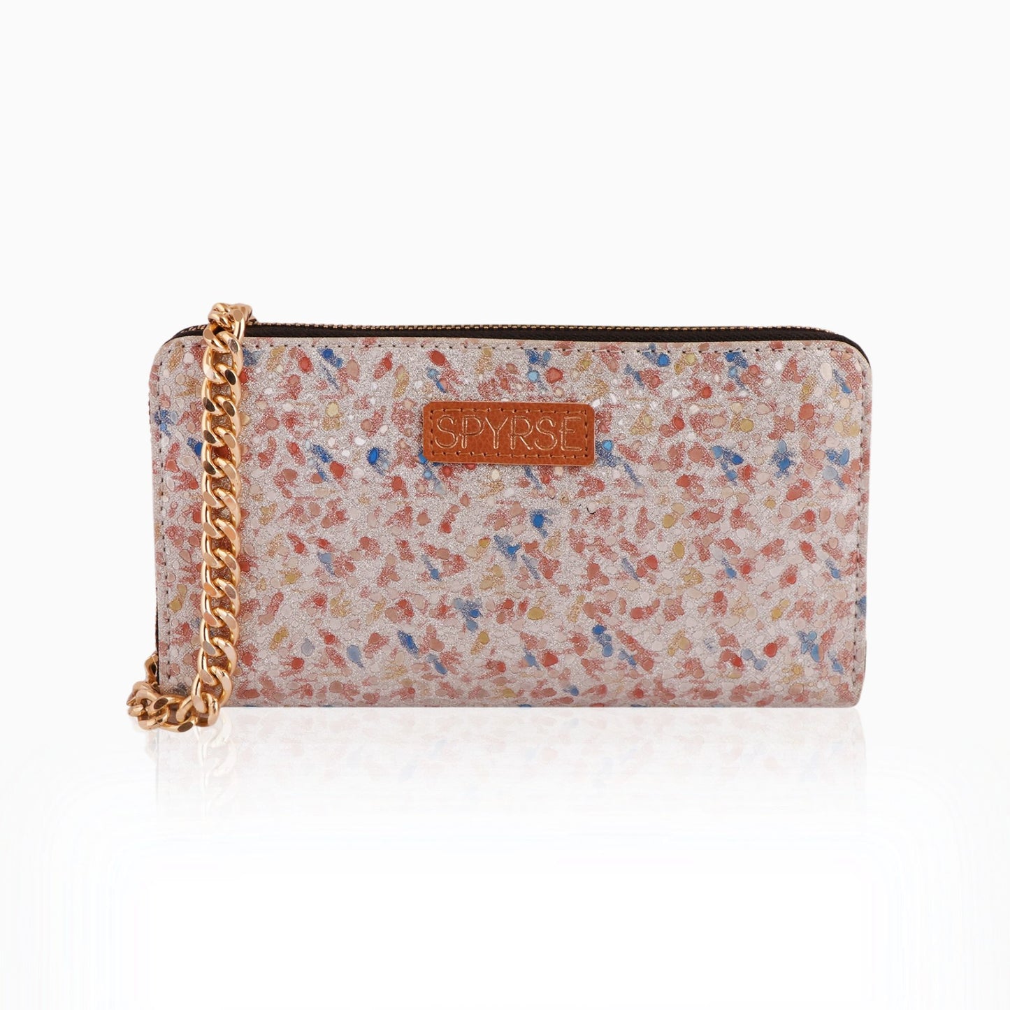 Multicolor Pebble Vegan Leather Women’s Clutch