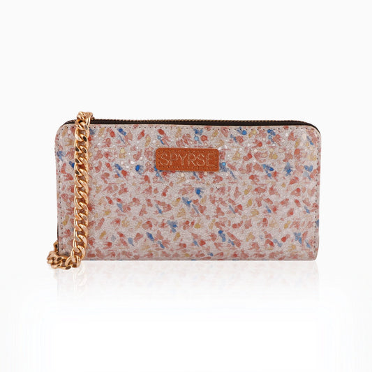 Multicolor Pebble Vegan Leather Women’s Clutch