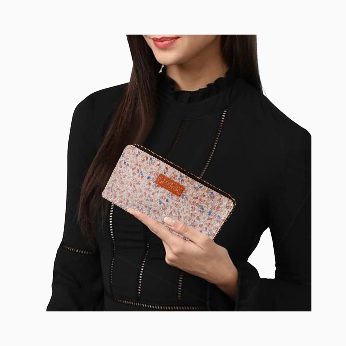 Multicolor Pebble Vegan Leather Women’s Clutch